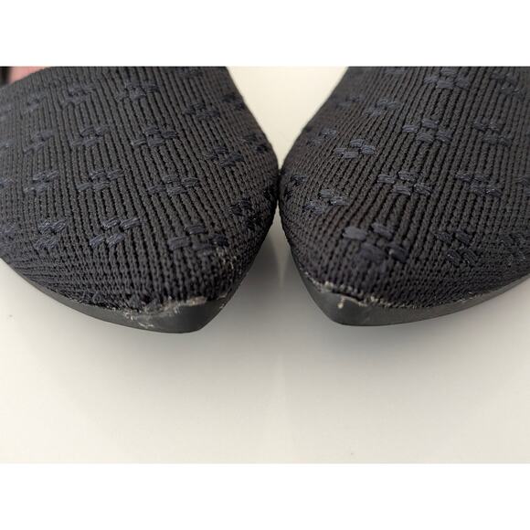 Rothy’s The Point Ballet Flats Black Pink Insole Size 8 Shimmer Clover Washable - Picture 5 of 8